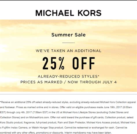 coupon rabais michael kors|michael kors coupon codes 2024.